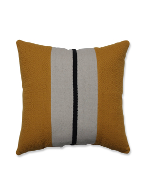 Sullivan Stripe Natural Square Throw Pillow Gold - Pillow Perfect