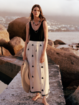 Marlee Tasseled Maxi Skirt