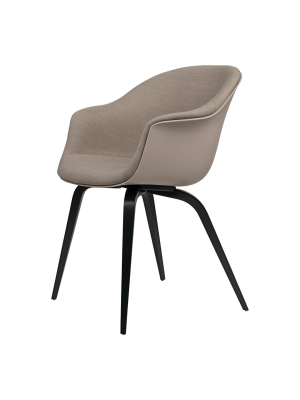 Bat Dining Chair - Front Upholstered - Black Beech Base