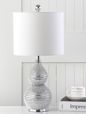 20" Clarabel Table Lamp Silver (includes Cfl Light Bulb) - Safavieh