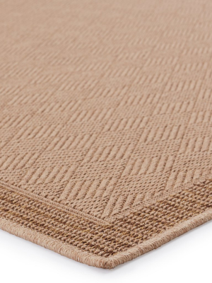 Pareu Indoor/outdoor Border Beige & Light Brown Rug