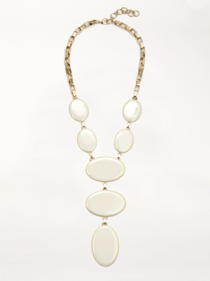 White Oval Collier