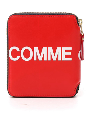 Comme Des Garçons Wallet Contrasting Zip Around Logo Wallet