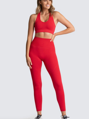 High Waist Racerback Seamless Sports Set