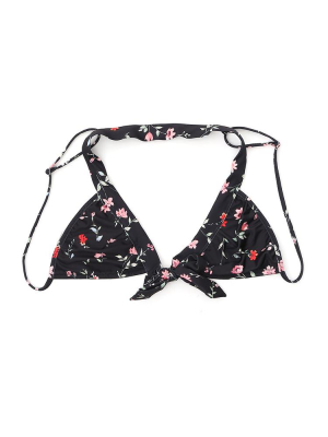 Ganni Floral Printed Bikini Top