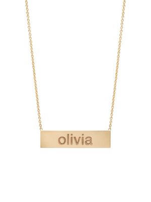 14k Nameplate Necklace