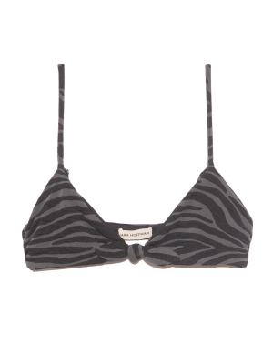 Carla Bikini Top In Black/grey