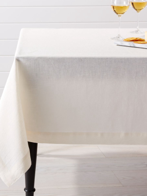 Helena Vanilla Linen Tablecloth
