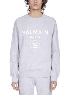 Balmain Logo Print Sweatshirt