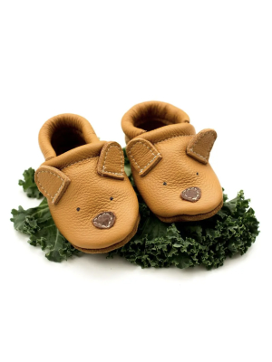 Honey Bear Cute Critters Leather Baby Shoes