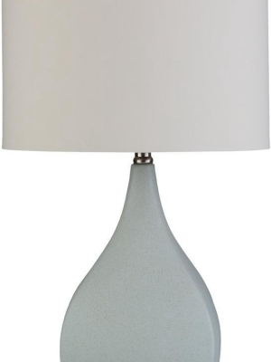 Hinton Table Lamp In Ice Blue & Light Gray