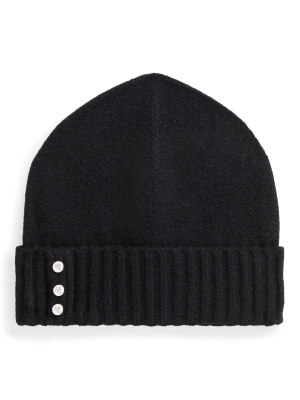 Button-trim Beanie