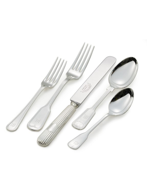 Monogrammed Hotel Silver 5-piece Flatware Set