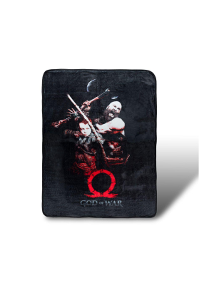 Just Funky Kratos And Son God Of War Lightweight Fleece Throw Blanket | 45 X 60 Inches