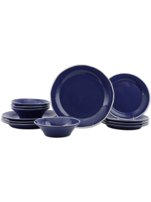 Vietri Chroma Blue 12-piece Place Setting