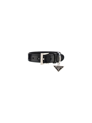 Prada Logo Plaque Pet Collar