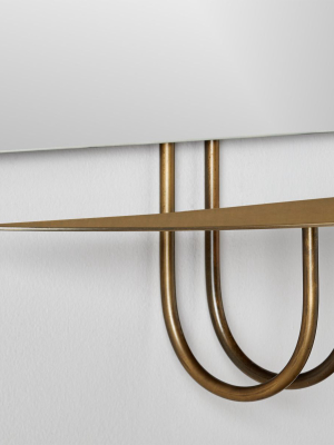 Kemper Brass Shelf Mirror