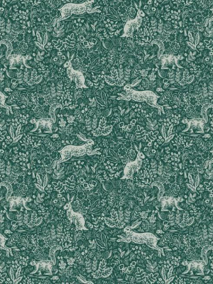 Fable Wallpaper In Emerald From The Rifle Paper Co. Collection By York Wallcoverings