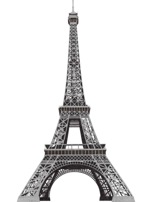 13 Eiffel Tower Peel And Stick Giant Wall Decal Black - Roommates