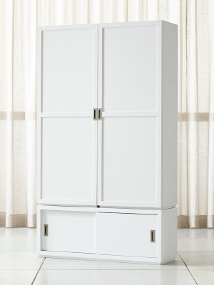 Aspect White 3-piece Wood Door Storage Unit