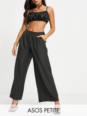 Asos Design Petite Ultimate Slouch Dad Pants In Charcoal