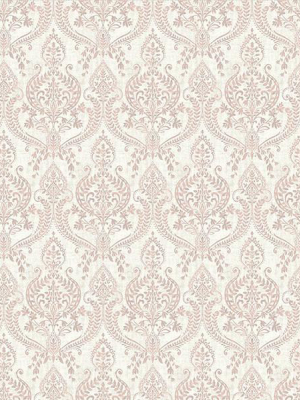 Isla Mauve Petite Damask Wallpaper From The Kismet Collection By Brewster Home Fashions