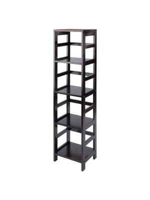 55" 4 Section Narrow Bookshelf Espresso - Winsome