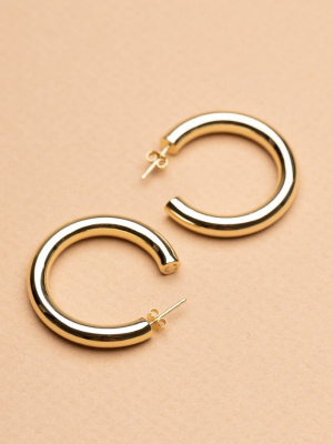 1.5" Perfect Hoops (14k Gold)