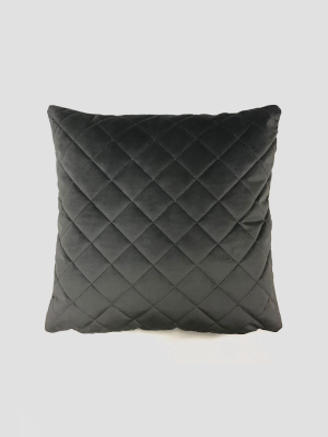 Diamond Detail Cushion 43x43cm In Grey