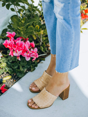 Rustic Woven Block Heeled Sandal - Final Sale