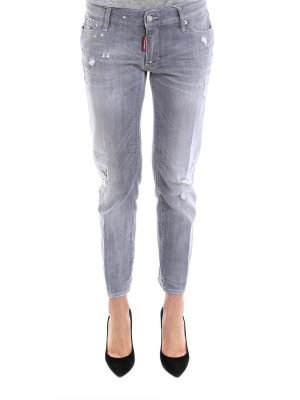 Dsquared2 Distressed Slim Fit Jeans