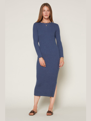 Ribbed Midi Sweater Dress