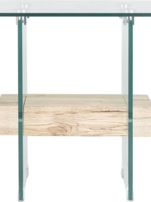 Karis Side Table Natural/glass