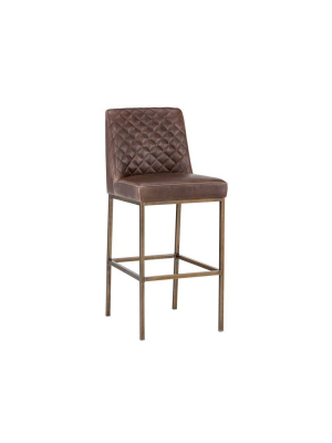 Leighland Barstool - Havana Dark Brown