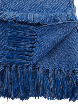 Fringe Line Throw Blanket - Saro Lifestyle