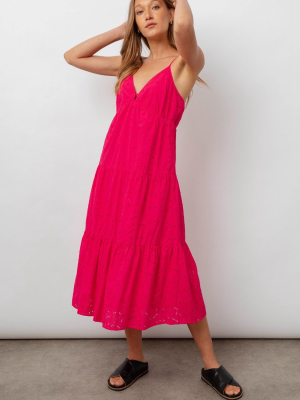 Rails Womens Avril Dress - Fuchsia Eyelet Embroidery