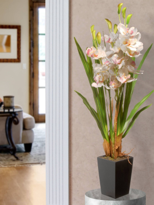 33" White Orchid Flowers - National Tree Company