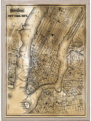 Gold City Map Artwork - New York