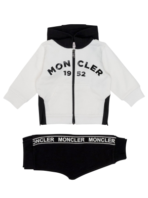 Moncler Enfant Logo Print Hooded Tracksuit