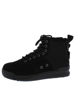 Classic1 Black Dual Rear Zip Lace Up Sneaker Boot