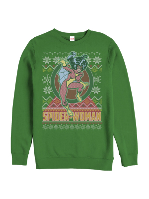 Men's Marvel Ugly Christmas Spider-woman Sweatshirt