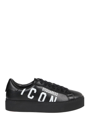 Dsquared2 Slogan Print Platform Sneakers