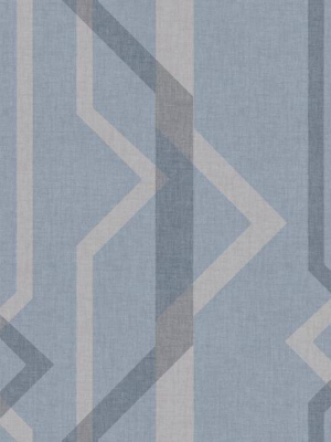 Shape Shifter Wallpaper In Denim From The Geometric Resource Collection By York Wallcoverings