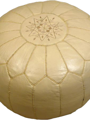 Moroccan Poufs - Cream