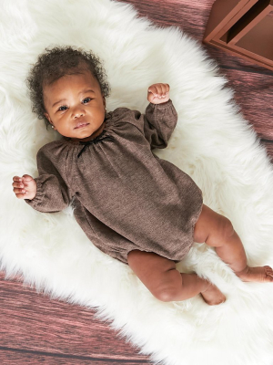 Klai Gathered Knit Bubble Romper - Cocoa