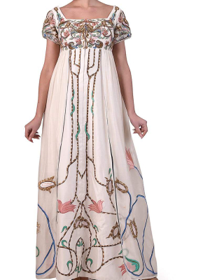 Embroidered Floor-length Gown