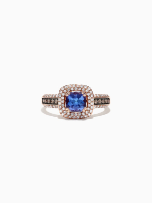 Effy 14k Rose Gold Tanzanite And Diamond Rings, 1.34 Tcw