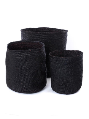 Iringa Baskets - Solid Black