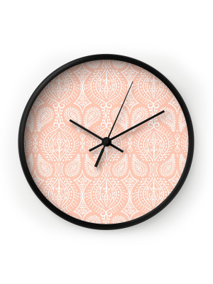 Marta Barragan Camarasa Marrakech Blush Wall Clock - Deny Designs