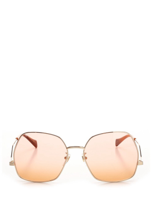 Gucci Eyewear Geometric Frame Sunglasses